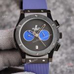 Copy Hublot Classic Fusion Chronograph King Black Case Onyx Dial Watch 43mm